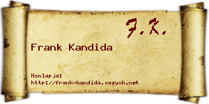 Frank Kandida névjegykártya